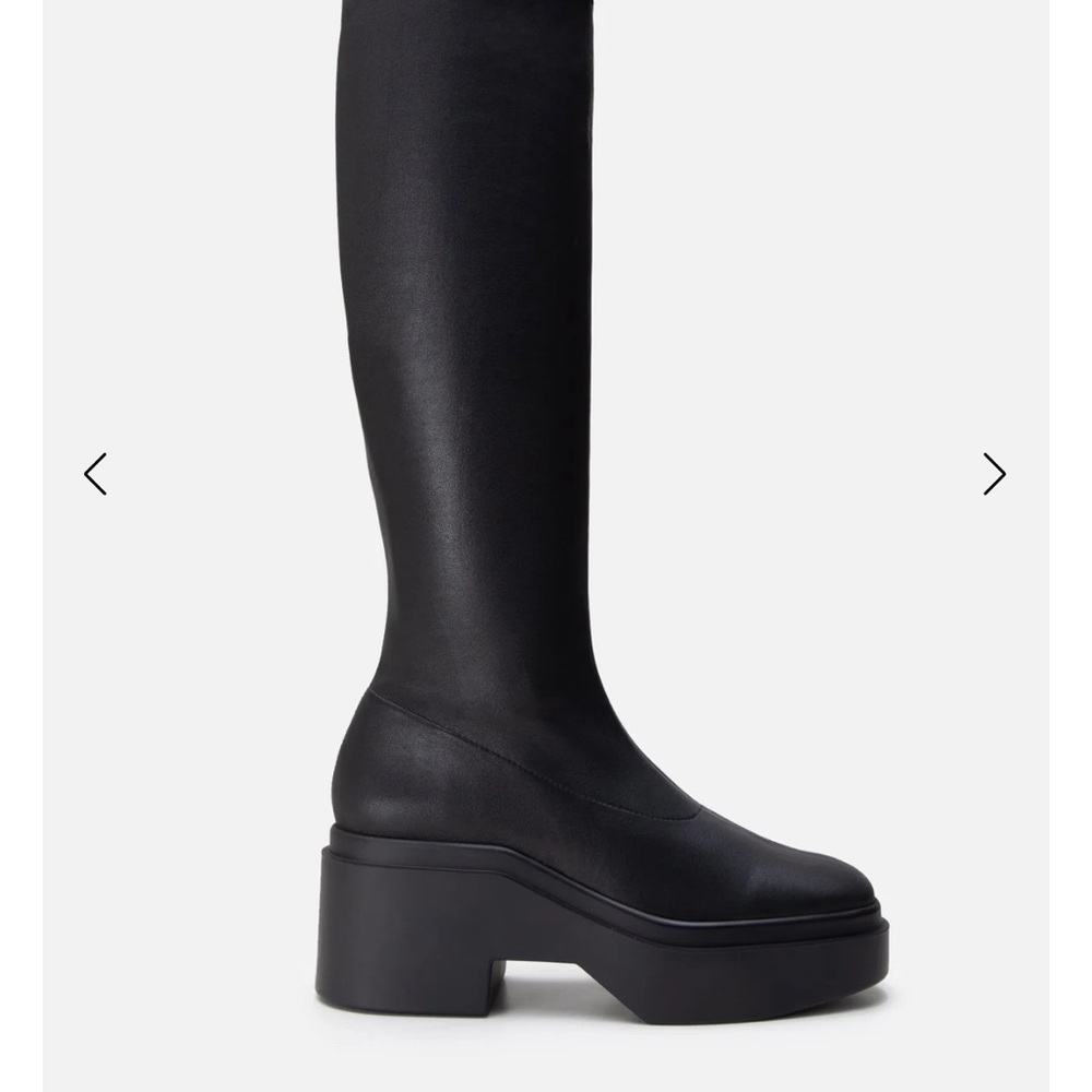 Robert Clergerie Nova Suede Stretch Black Platform Boots